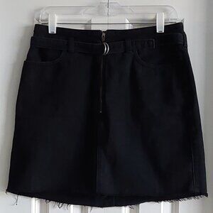 Hollister Black Denim Ultra High-Rise Midi-Skirt Junior's Size 11